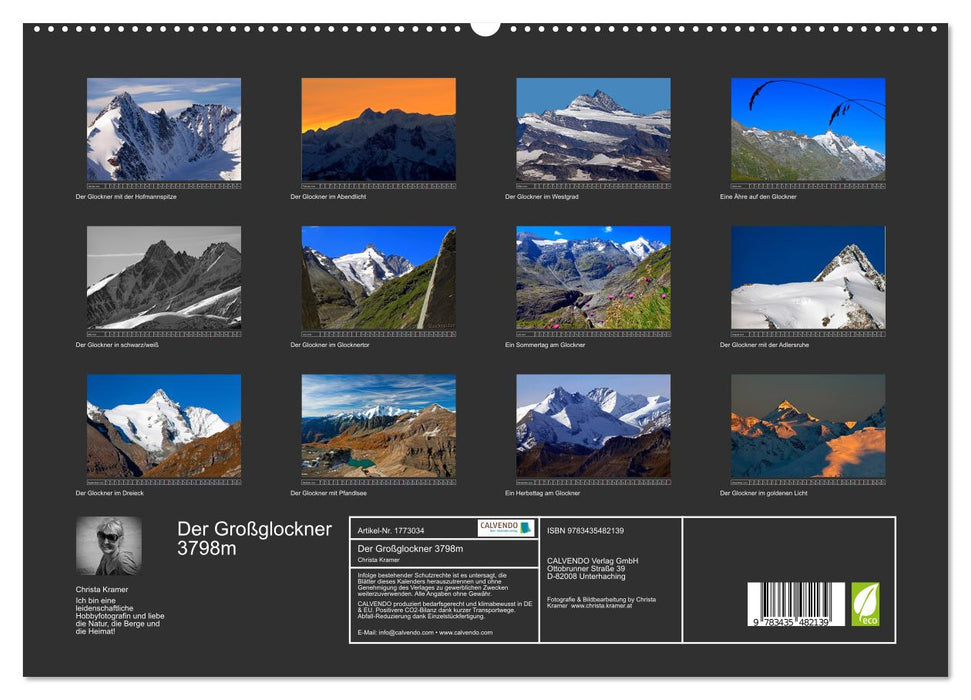 Der Großglockner 3798m (CALVENDO Premium Wandkalender 2025)