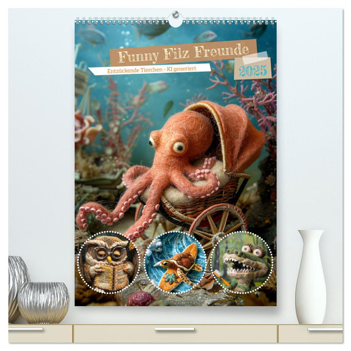 Funny Filz Freunde (CALVENDO Premium Wandkalender 2025)