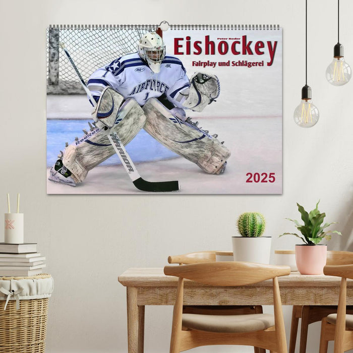 Eishockey - Fairplay und Schlägerei (CALVENDO Wandkalender 2025)