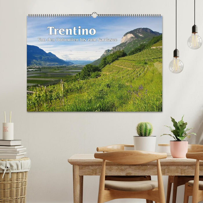 Trentino - Von den Dolomiten bis zum Gardasee (CALVENDO Wandkalender 2025)