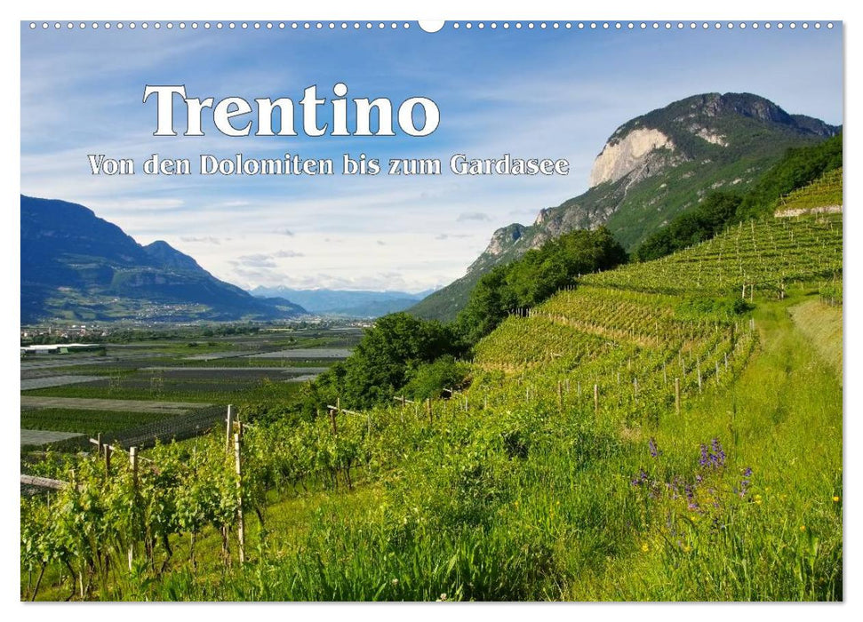 Trentino - Von den Dolomiten bis zum Gardasee (CALVENDO Wandkalender 2025)