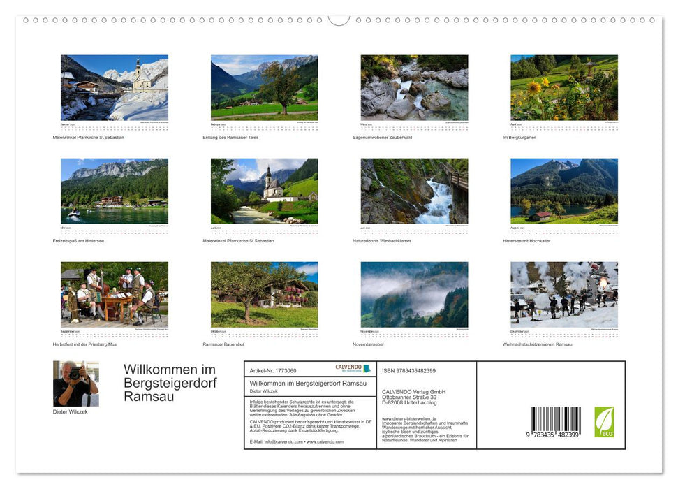 Willkommen im Bergsteigerdorf Ramsau (CALVENDO Premium Wandkalender 2025)