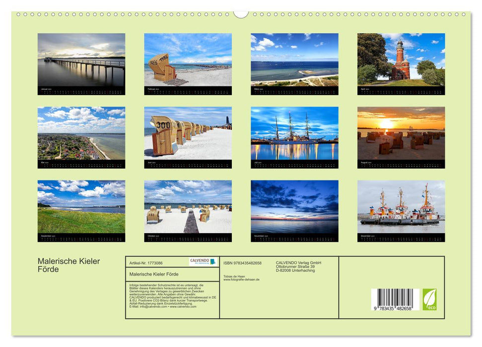 Malerische Kieler Förde (CALVENDO Premium Wandkalender 2025)