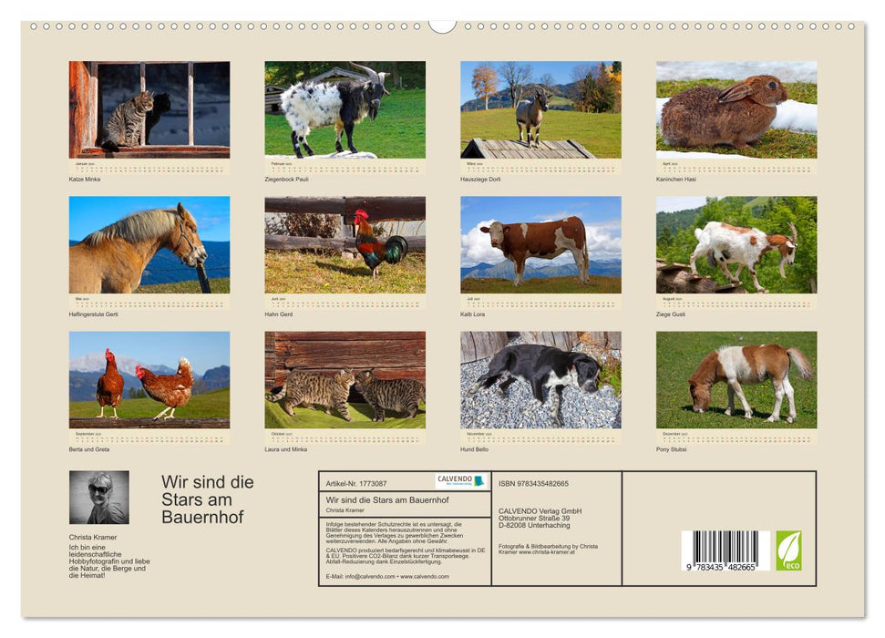 Wir sind die Stars am Bauernhof (CALVENDO Premium Wandkalender 2025)