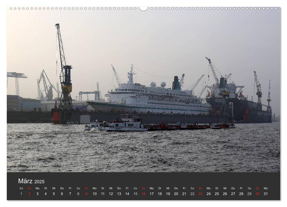 Hafen Hamburg 2025 (CALVENDO Premium Wandkalender 2025)