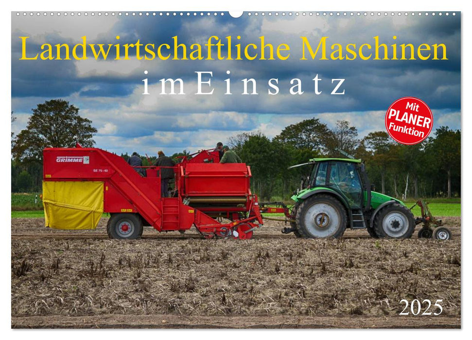 Landwirtschaftliche Maschinen im Einsatz (CALVENDO Wandkalender 2025)