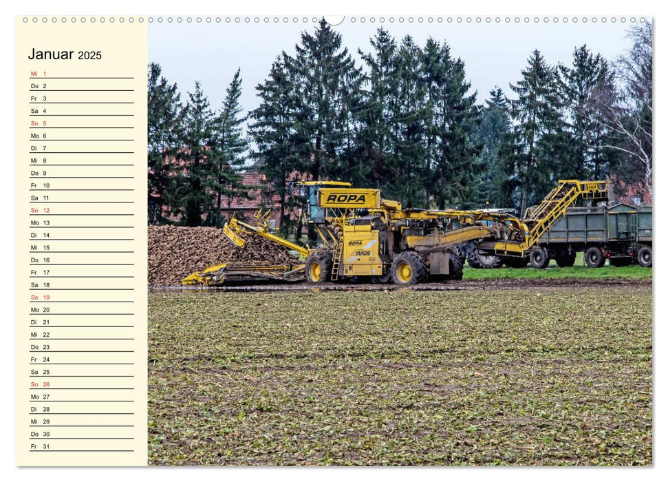 Landwirtschaftliche Maschinen im Einsatz (CALVENDO Wandkalender 2025)