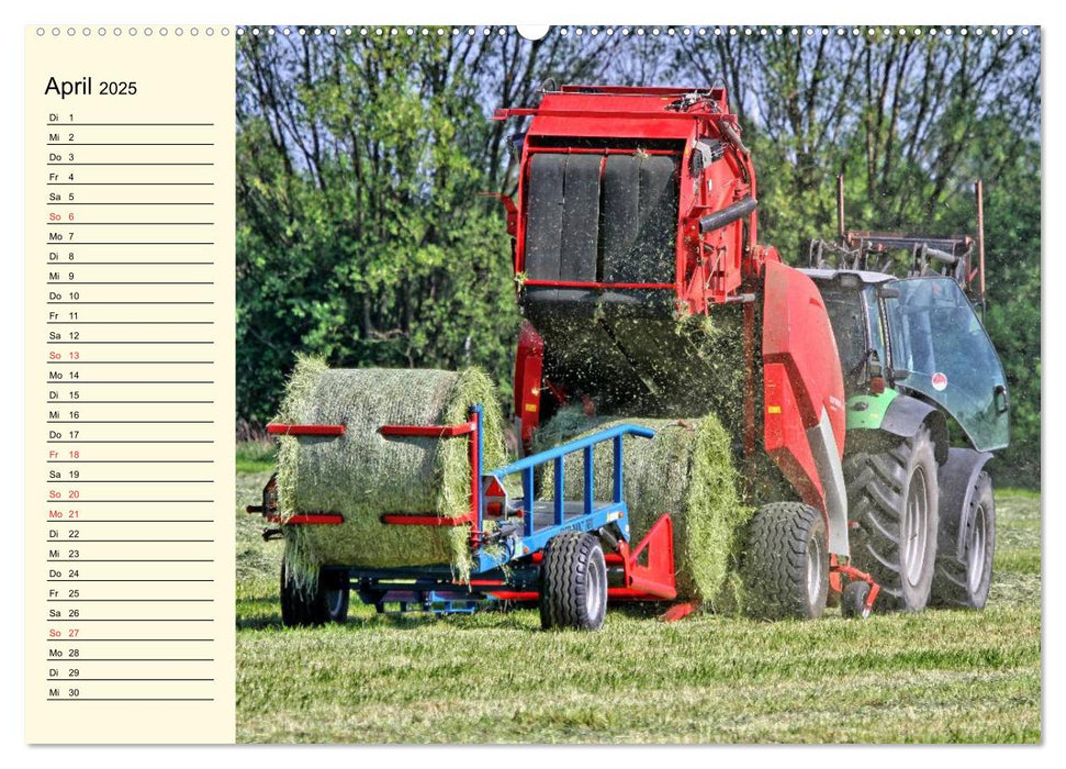 Landwirtschaftliche Maschinen im Einsatz (CALVENDO Wandkalender 2025)