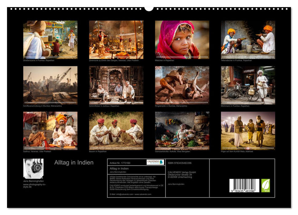 Alltag in Indien (CALVENDO Premium Wandkalender 2025)