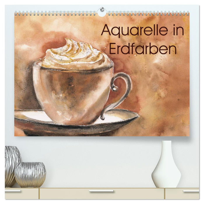 Aquarelle in Erdfarben (CALVENDO Premium Wandkalender 2025)