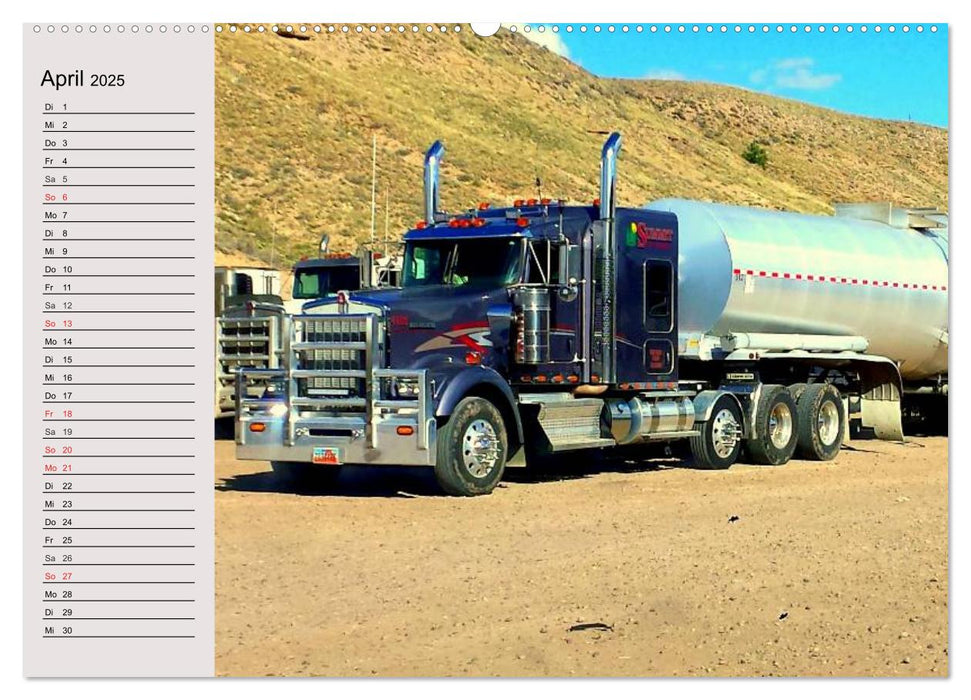 US-Trucks. Faszination Langhauber (CALVENDO Wandkalender 2025)
