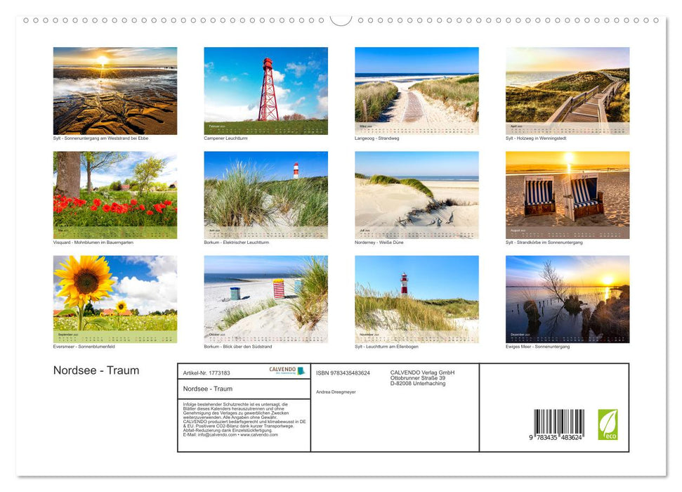 Nordsee - Traum (CALVENDO Premium Wandkalender 2025)