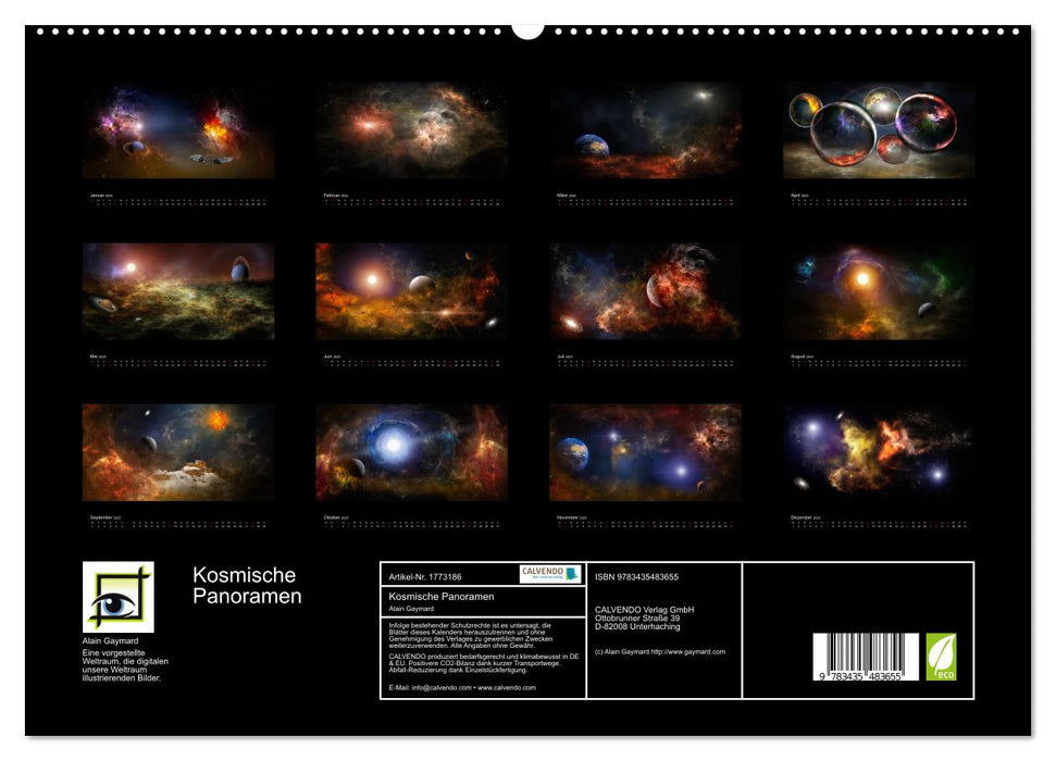 Kosmische Panoramen (CALVENDO Premium Wandkalender 2025)