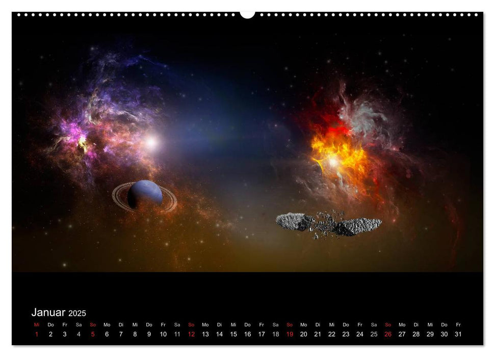 Kosmische Panoramen (CALVENDO Premium Wandkalender 2025)