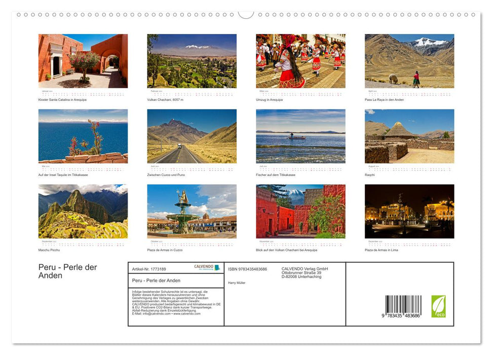 Peru - Perle der Anden (CALVENDO Premium Wandkalender 2025)