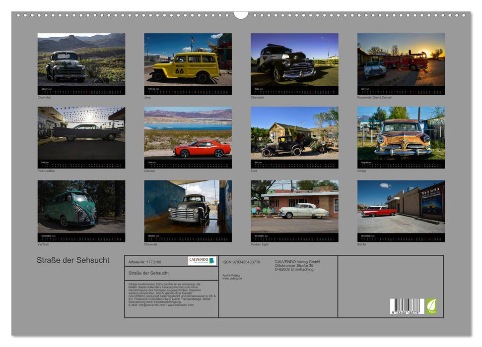 Straße der Sehsucht (CALVENDO Wandkalender 2025)