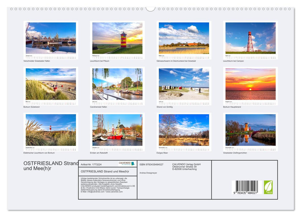 OSTFRIESLAND Strand und Mee(h)r (CALVENDO Premium Wandkalender 2025)