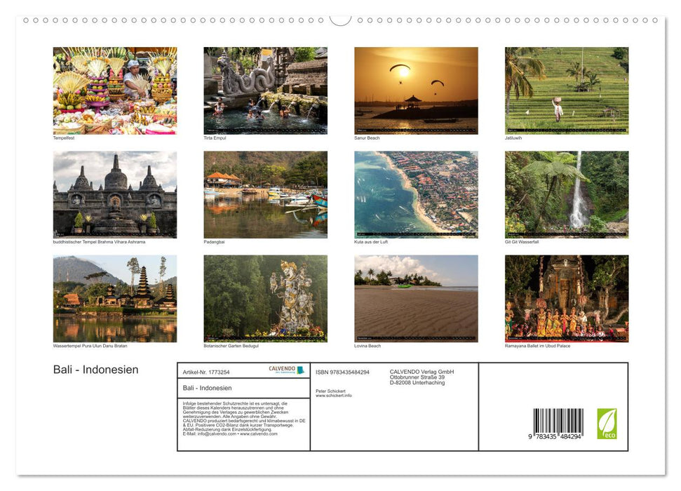 Bali - Indonesien (CALVENDO Premium Wandkalender 2025)