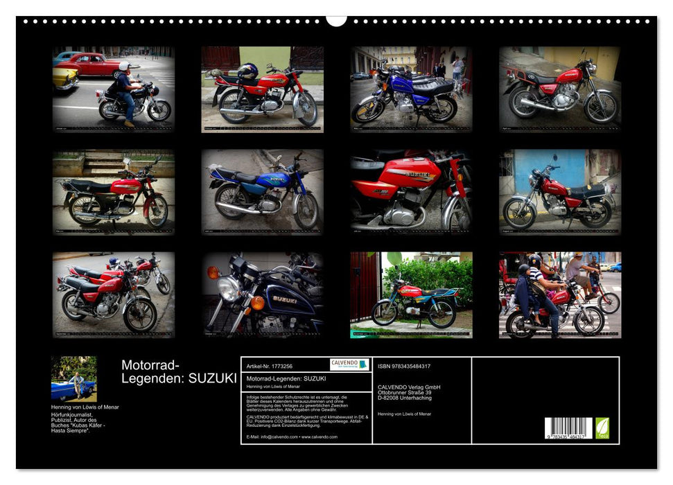 Motorrad-Legenden: SUZUKI (CALVENDO Wandkalender 2025)