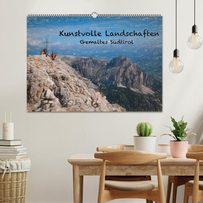 Kunstvolle Landschaften - Gemaltes Südtirol (CALVENDO Wandkalender 2025)