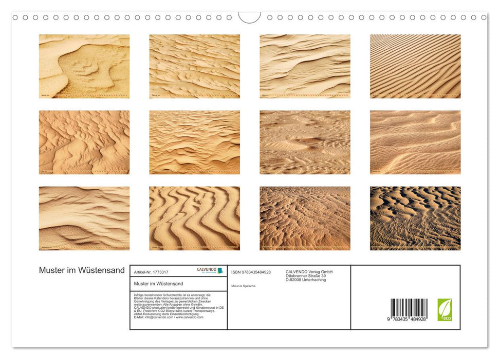 Muster im Wüstensand (CALVENDO Wandkalender 2025)