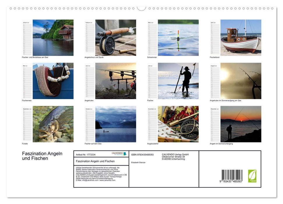 Faszination Angeln und Fischen (CALVENDO Premium Wandkalender 2025)