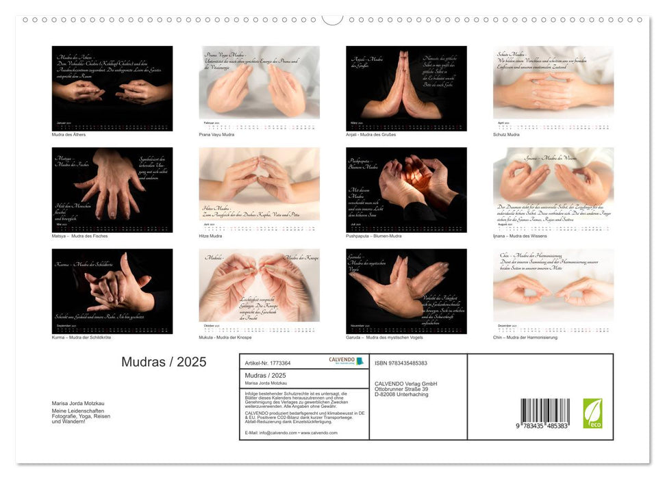 Mudras / 2025 (CALVENDO Premium Wandkalender 2025)