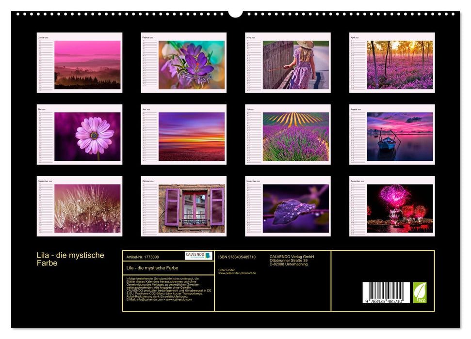 Lila - die mystische Farbe (CALVENDO Premium Wandkalender 2025)