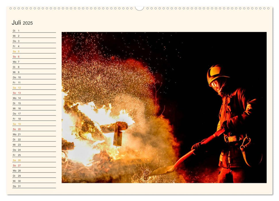 Feuerwehr - selbstlose Arbeit weltweit (CALVENDO Premium Wandkalender 2025)