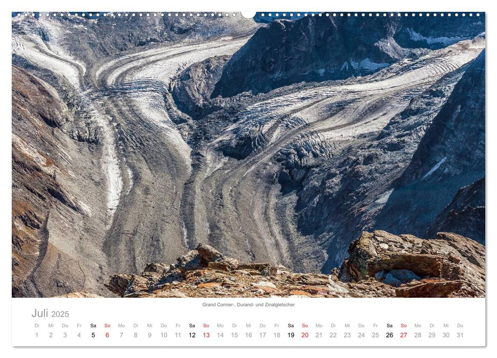 Walliser Alpen – Europas »kleiner« Himalaya (CALVENDO Premium Wandkalender 2025)