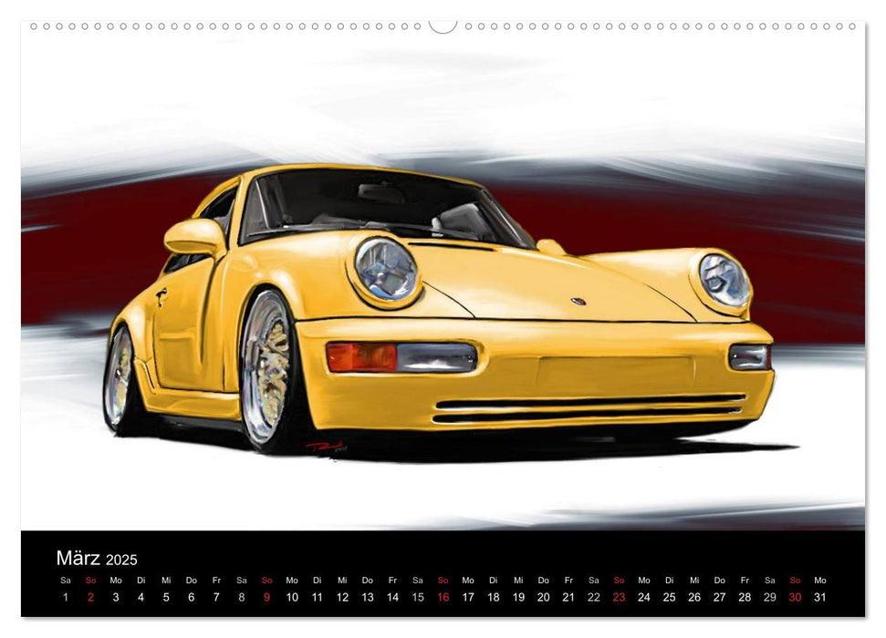 Porsche inspired Artwork by Reinhold Art´s (CALVENDO Premium Wandkalender 2025)