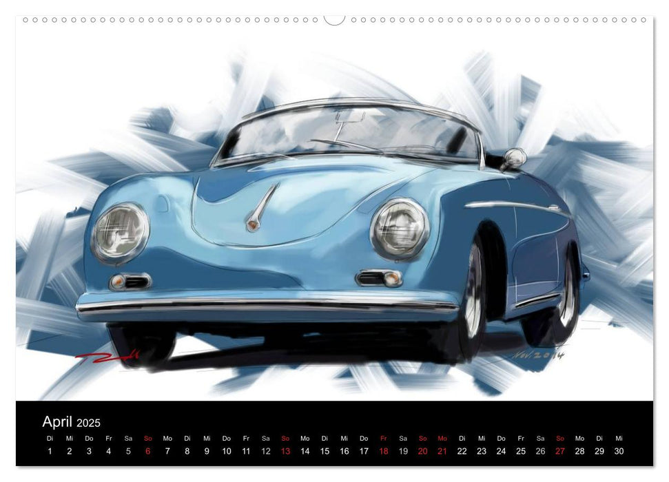 Porsche inspired Artwork by Reinhold Art´s (CALVENDO Premium Wandkalender 2025)