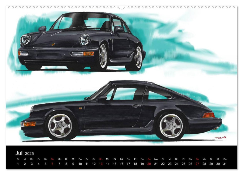 Porsche inspired Artwork by Reinhold Art´s (CALVENDO Premium Wandkalender 2025)