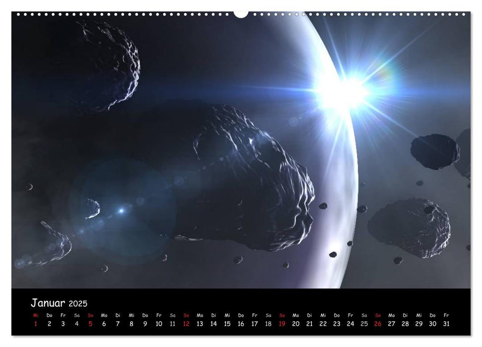 Ein Blick ins Universum - cglightNings digitale Welten (CALVENDO Premium Wandkalender 2025)