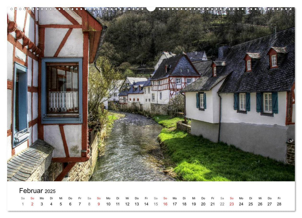 Die schönsten Orte der Eifel (CALVENDO Wandkalender 2025)