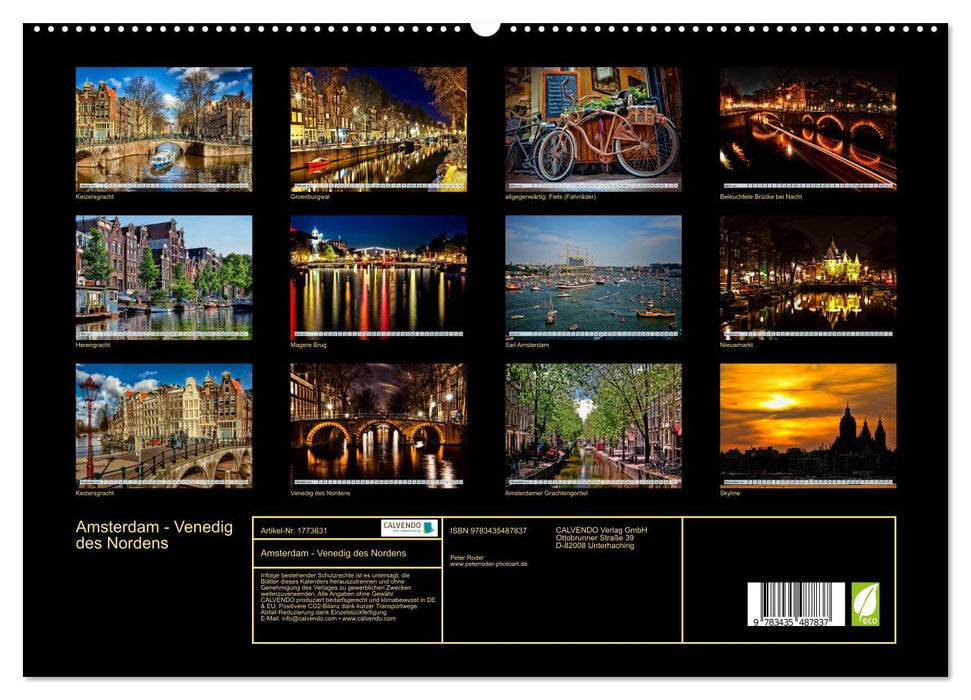 Amsterdam - Venedig des Nordens (CALVENDO Premium Wandkalender 2025)