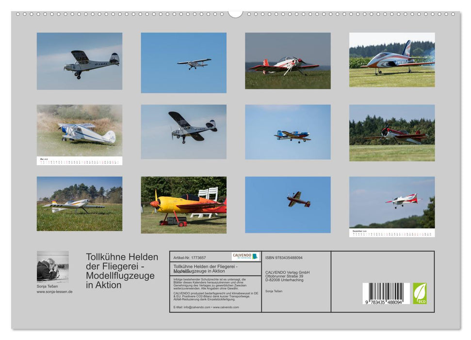 Tollkühne Helden der Fliegerei - Modellflugzeuge in Aktion (CALVENDO Premium Wandkalender 2025)