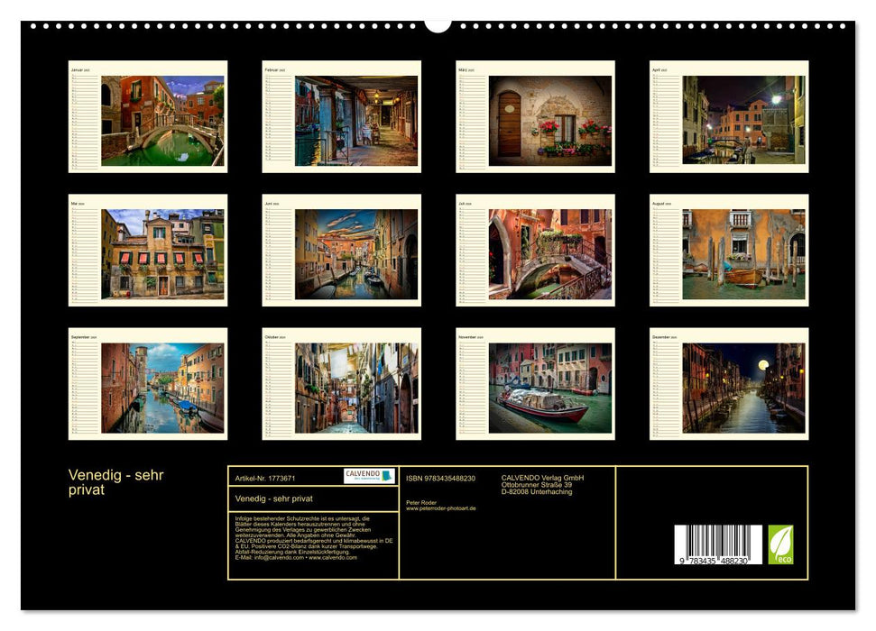 Venedig - sehr privat (CALVENDO Premium Wandkalender 2025)