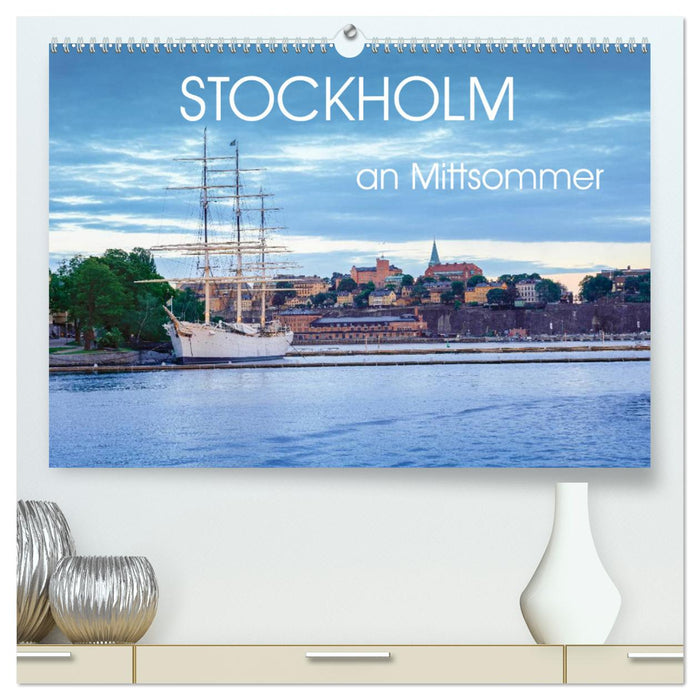 Stockholm an Mittsommer (CALVENDO Premium Wandkalender 2025)