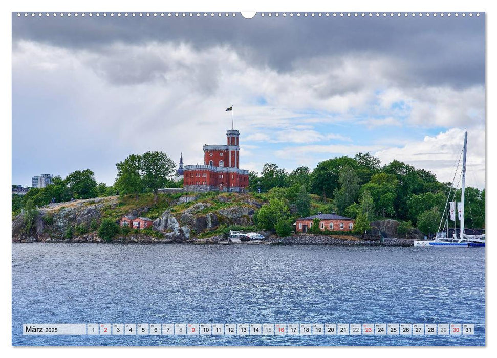 Stockholm an Mittsommer (CALVENDO Premium Wandkalender 2025)