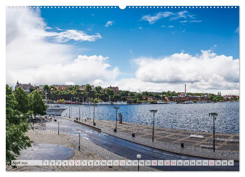 Stockholm an Mittsommer (CALVENDO Premium Wandkalender 2025)