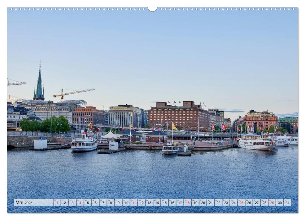 Stockholm an Mittsommer (CALVENDO Premium Wandkalender 2025)