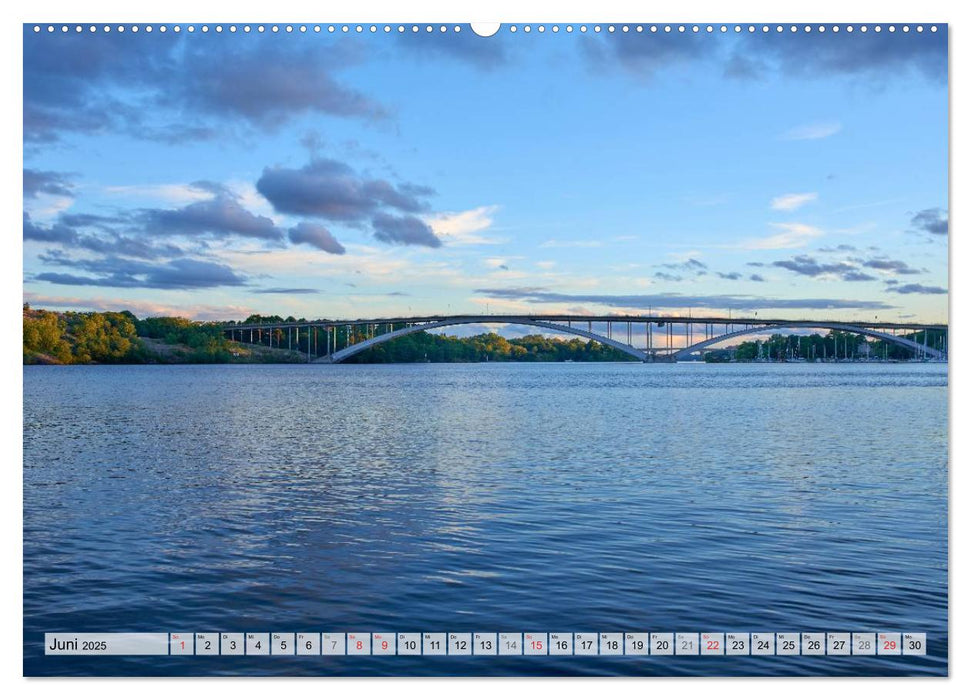 Stockholm an Mittsommer (CALVENDO Premium Wandkalender 2025)