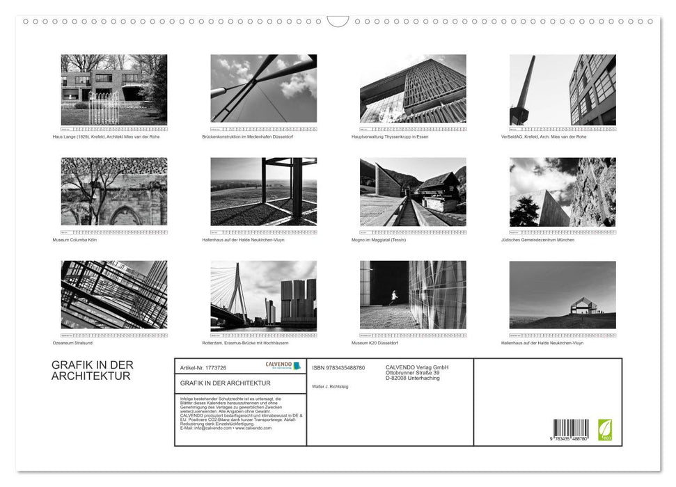 GRAFIK IN DER ARCHITEKTUR (CALVENDO Wandkalender 2025)