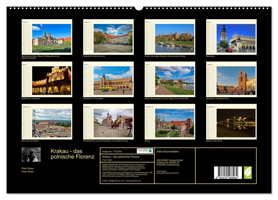 Krakau - das polnische Florenz (CALVENDO Premium Wandkalender 2025)