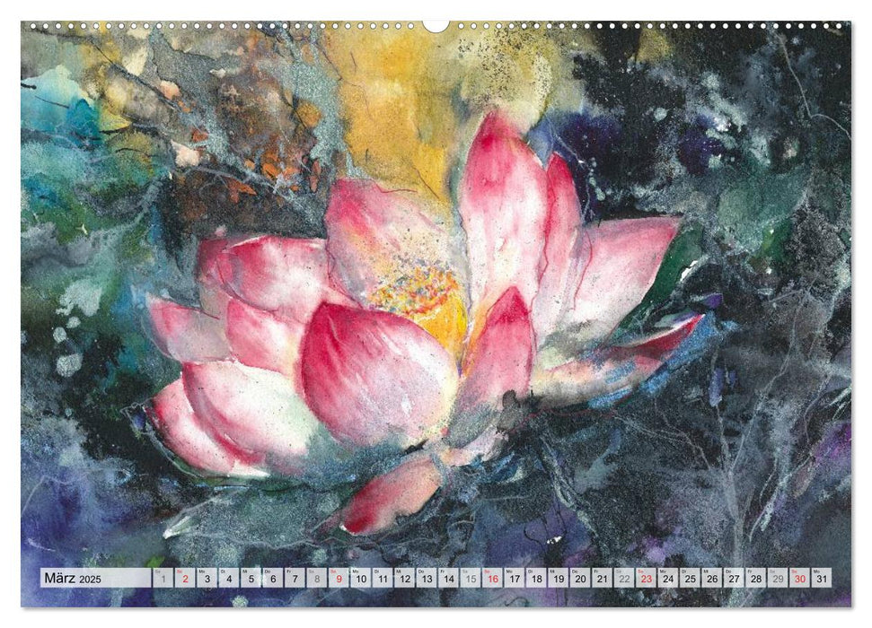 Asiatische Aquarelle (CALVENDO Premium Wandkalender 2025)