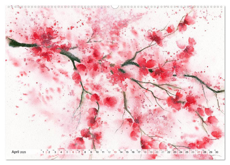 Asiatische Aquarelle (CALVENDO Premium Wandkalender 2025)