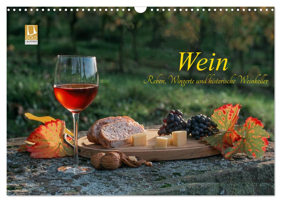 Wein - Reben, Wingerte und historische Weinkeller (CALVENDO Wandkalender 2025)