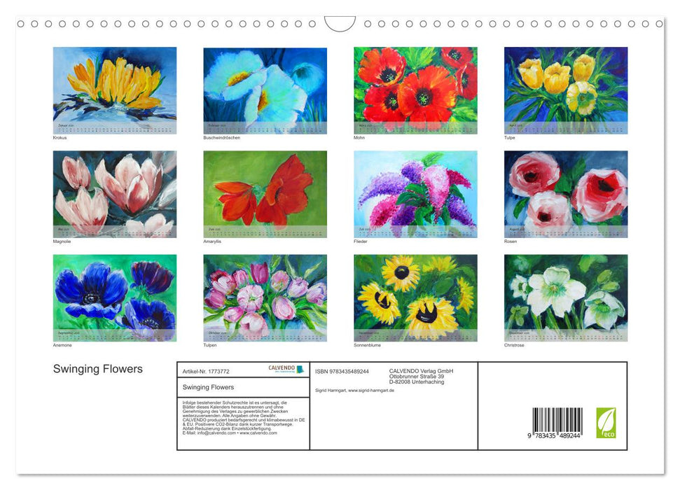 Swinging Flowers (CALVENDO Wandkalender 2025)