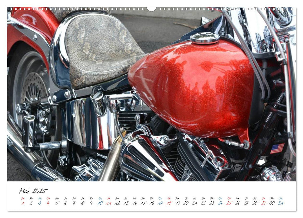 Harley Davidson - Details einer Legende (CALVENDO Premium Wandkalender 2025)